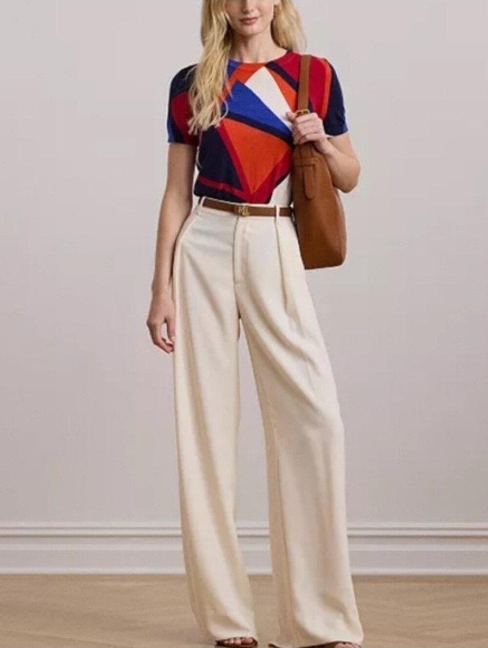 Lauren Ralph LaurenGeometric short sleeve pullover